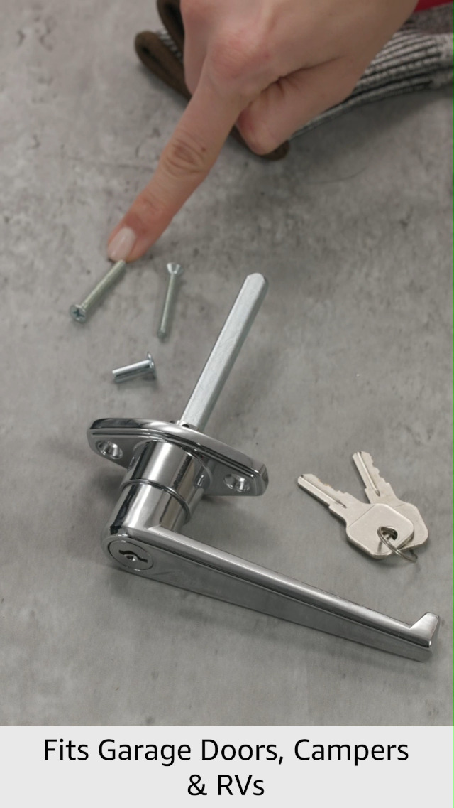 Prime-Line GD 52123 Door Handle Lock, Keyed, Diecast Zinc, Chrome